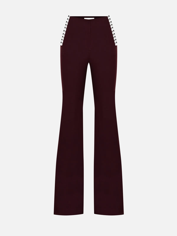 KHÉLA - PANTOLON - Power Trip Pants - Burgundy - shopi go'da!.