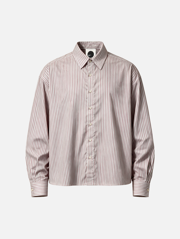 shopi go Kitami Oversize Shirt - Red&Grey&White – kırmızı-gri-beyaz, önden görünüm