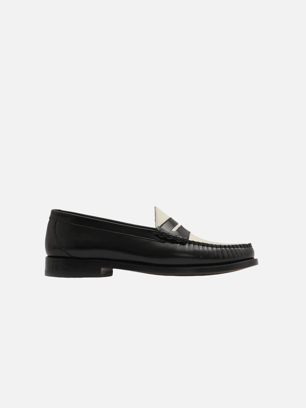 KUNDURA - AYAKKABI - NO:5 Penny Loafer - Siyah/Bej - shopi go'da!.