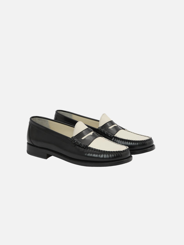 KUNDURA - AYAKKABI - NO:5 Penny Loafer - Siyah/Bej - shopi go'da!.