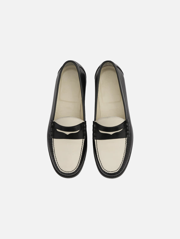 KUNDURA - AYAKKABI - NO:5 Penny Loafer - Siyah/Bej - shopi go'da!.