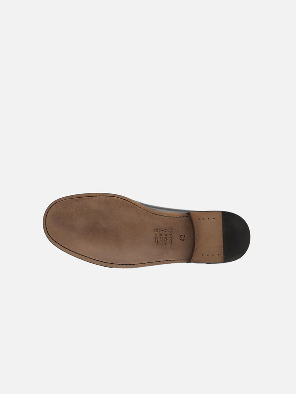 KUNDURA - AYAKKABI - NO:5 Penny Loafer - Siyah/Bej - shopi go'da!.