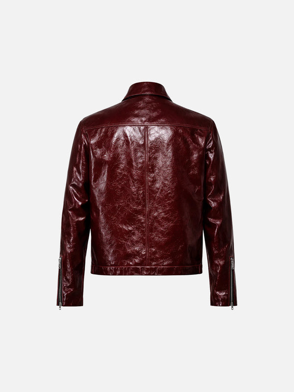 KUNDURA - CEKET - 70's Deri Ceket No.2 W - Bordo - shopi go'da!.