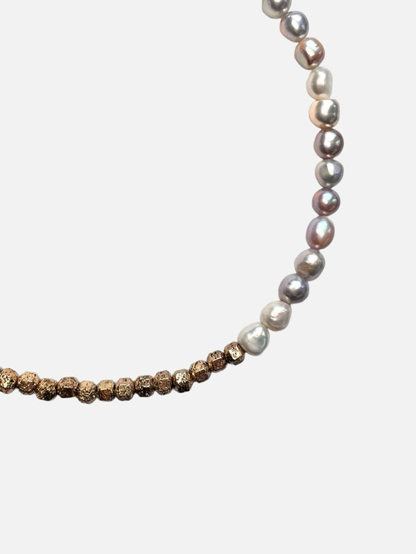 L'ATELIER DES PERLES - KOLYE - PerleTrois Doğal Lav Taşlı Barok İncili Kolye - shopi go'da!.