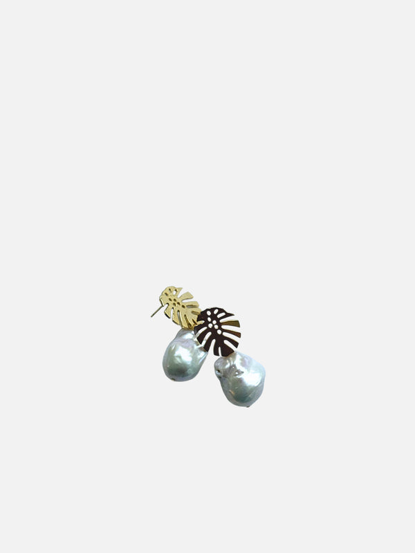 L'ATELIER DES PERLES - KÜPE - Ocean Büyük Barok İncili Sallantılı Küpe - shopi go'da!.