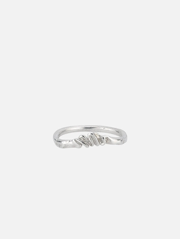 JEWELS FOR JOY Lima Stacker Ring – gümüş, üstten görünüm