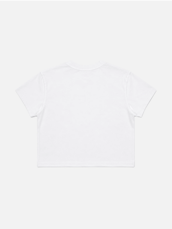 Loves Me Not Baby Tee - White