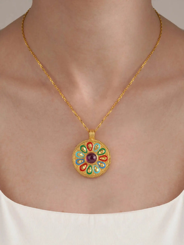 ORE DUNE Lore Necklace - Ruby Stone – Ruby Stone, ön görünüm