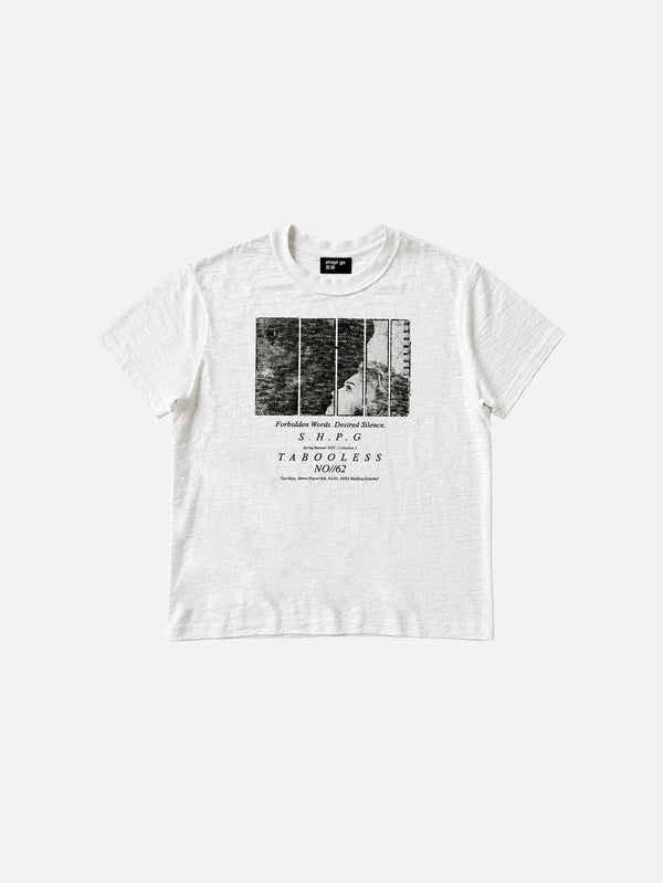 SHOPI GO Kabukicho Printed Slim T-Shirt - White - Kategorize edilmemiş T-SHIRT