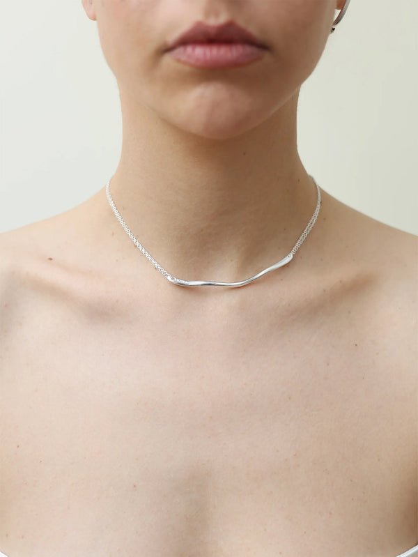 MAGOA STUDIO - KOLYE - Cherny Necklace - Silver - shopi go'da!.