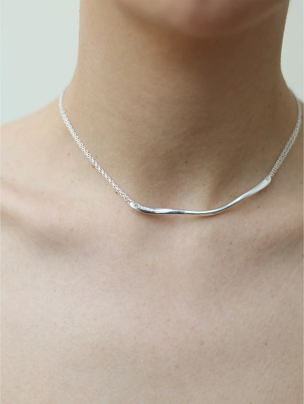 MAGOA STUDIO - KOLYE - Cherny Necklace - Silver - shopi go'da!.