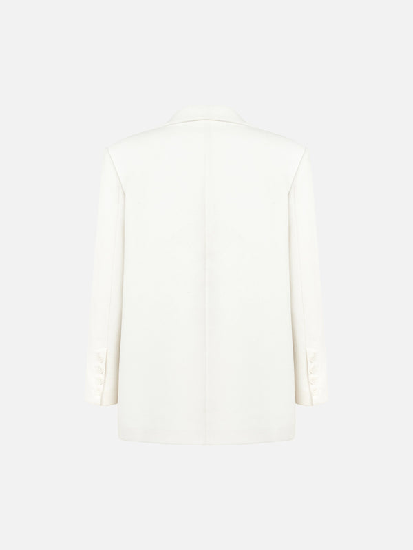 MANAS STUDIO - CEKET - Maia Blazer Jacket - Ecru - shopi go'da!.
