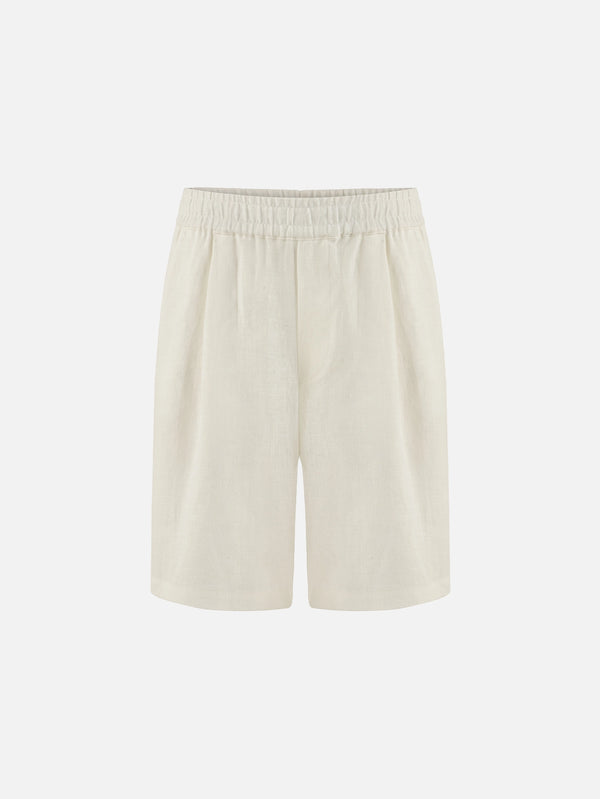 MANAS STUDIO - ŞORT - Soren Shorts - Ecru - shopi go'da!.