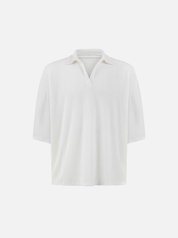 MANAS STUDIO - T-SHIRT - Zyra Top - Ecru - shopi go'da!.