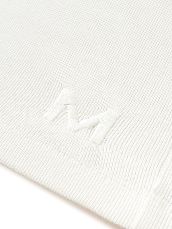 MANAS STUDIO - T-SHIRT - Lira Crop Tee - Ecru - shopi go'da!.