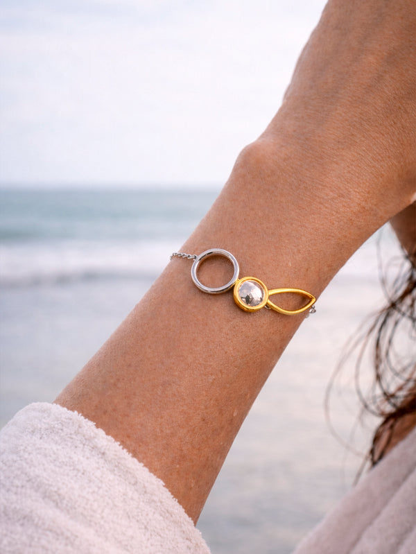 MAREE - BİLEKLİK - DateKiss Bracelet - Silver/Gold - shopi go'da!.