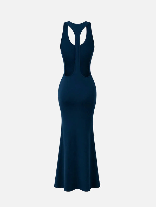 SLOWBURN Margo Dress – lacivert, arka görünüm