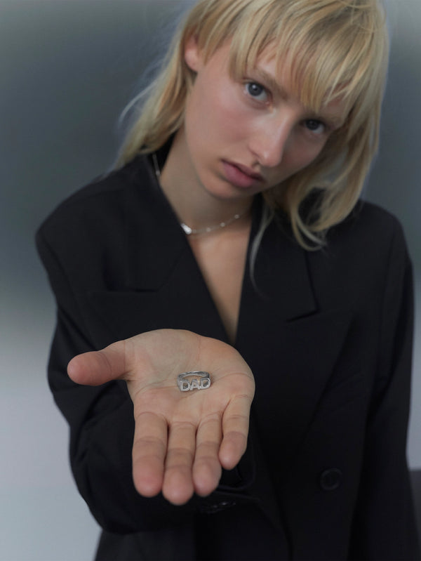 MARIA BLACK - YÜZÜK - Dad Ring - Silver - shopi go'da!.