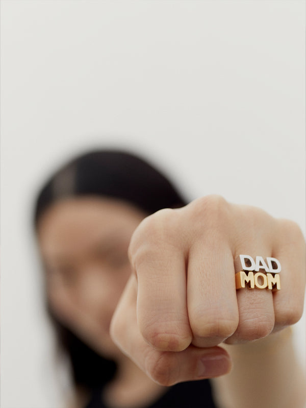 MARIA BLACK - YÜZÜK - Dad Ring - Silver - shopi go'da!.