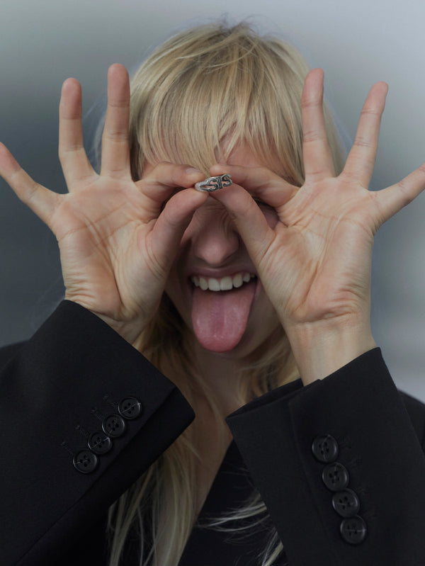 MARIA BLACK - YÜZÜK - Sis Ring - Silver - shopi go'da!.
