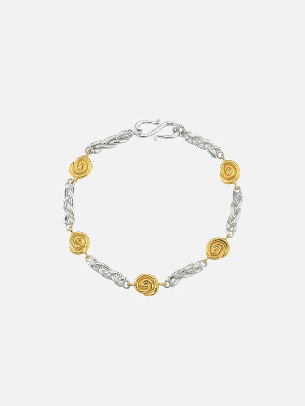 JEWELS FOR JOY Marine Bracelet – iki ton gümüş-altın, üstten görünüm