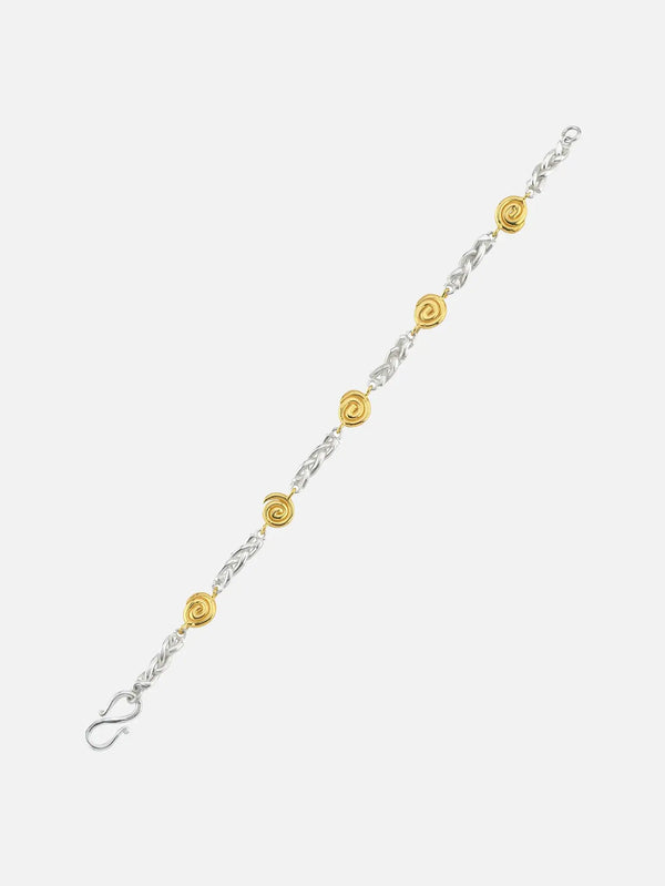 JEWELS FOR JOY Marine Bracelet – gümüş-altın, çapraz görünüm