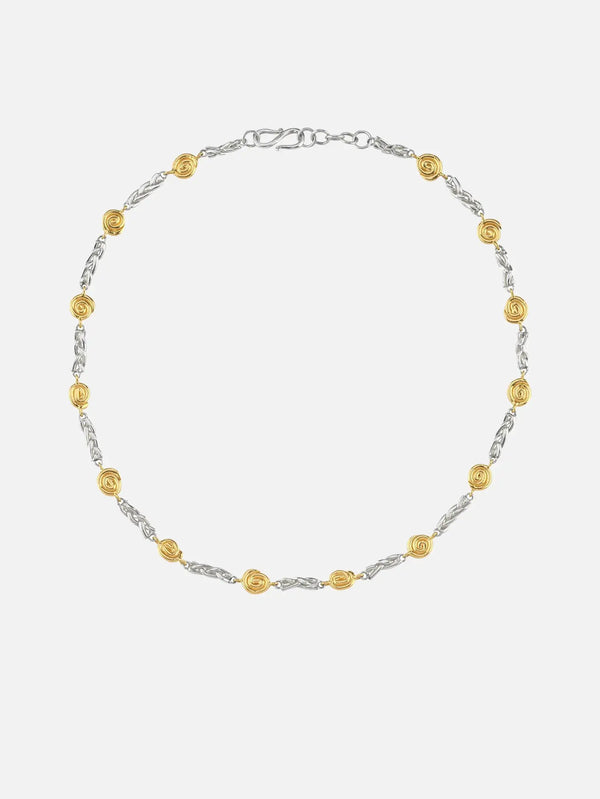 JEWELS FOR JOY Marine Necklace – altın-gümüş, önden görünüm