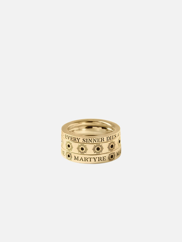 MARTYRE - YÜZÜK - Sinner Stack Set - Gold Vermeil - shopi go'da!.