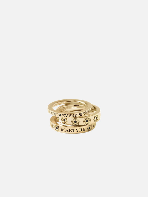 MARTYRE - YÜZÜK - Sinner Stack Set - Gold Vermeil - shopi go'da!.