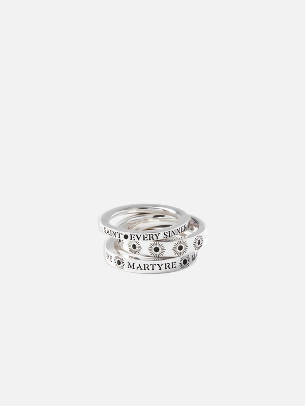 MARTYRE - YÜZÜK - Sinner Stack Set - Sterling Silver - shopi go'da!.