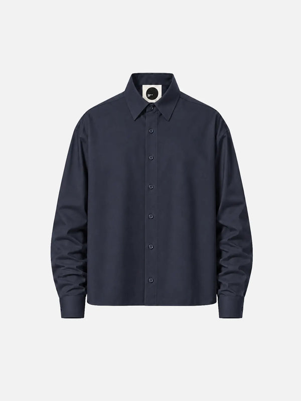 shopi go Meguro Regular Shirt – Dark Navy, ön görünüm
