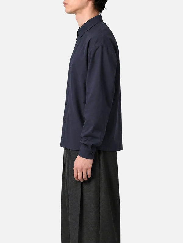 shopi go Meguro Regular Shirt – Dark Navy, yandan görünüm