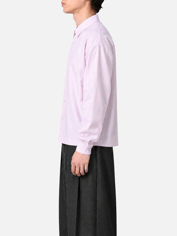 shopi go Meguro Regular Shirt – Pink & White, yan görünüm