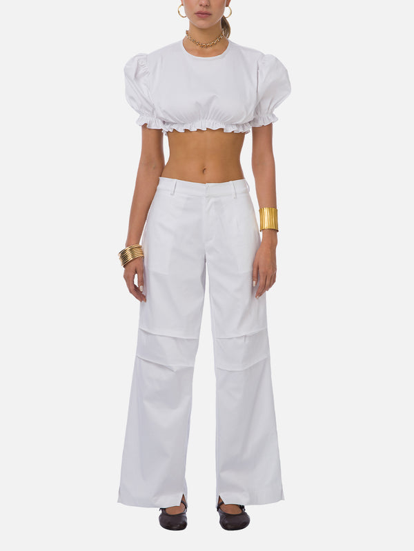 MI MAGIC LOVE - BLUZ - Mimi Crop Top - White - shopi go'da!.