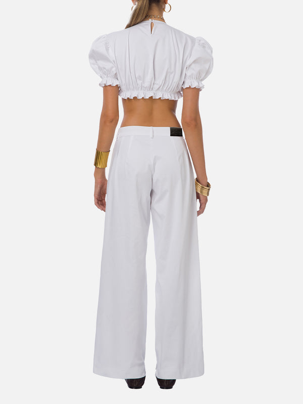 MI MAGIC LOVE - BLUZ - Mimi Crop Top - White - shopi go'da!.