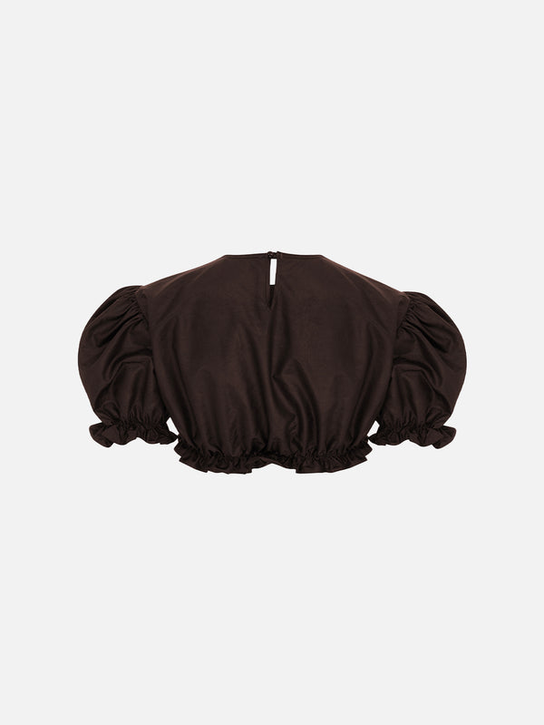 MI MAGIC LOVE - BLUZ - Mimi Crop Top - Brown - shopi go'da!.