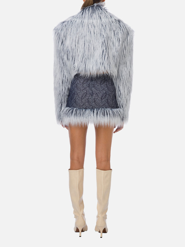 MI MAGIC LOVE - CEKET - Rare Fur Jacket - Ice Blue - shopi go'da!.