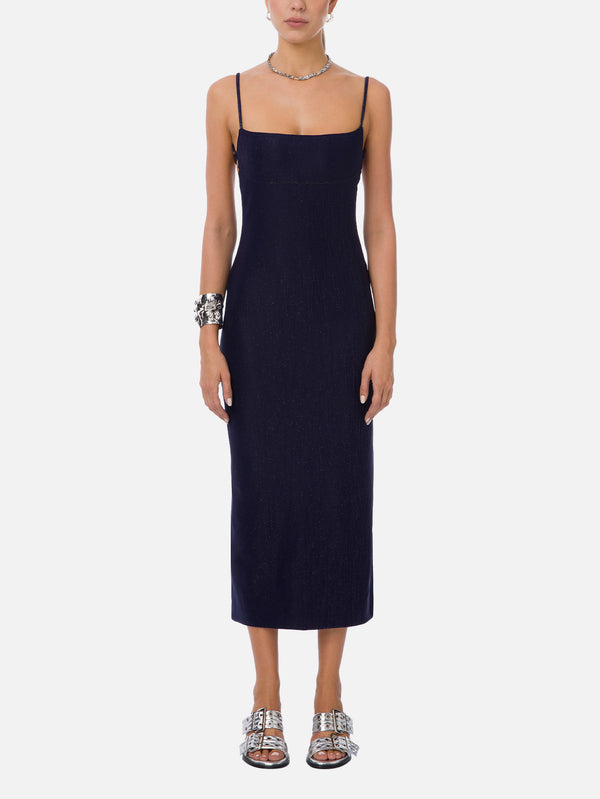 MI MAGIC LOVE - ELBİSE - Hush Midi Dress - Blue Glittered - shopi go'da!.