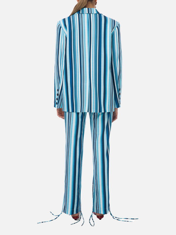 MI MAGIC LOVE - PANTOLON - Jodie Trousers - Blue Striped - shopi go'da!.