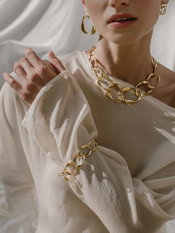 MISHKA - KOLYE - Aura Necklace - Gold - shopi go'da!.