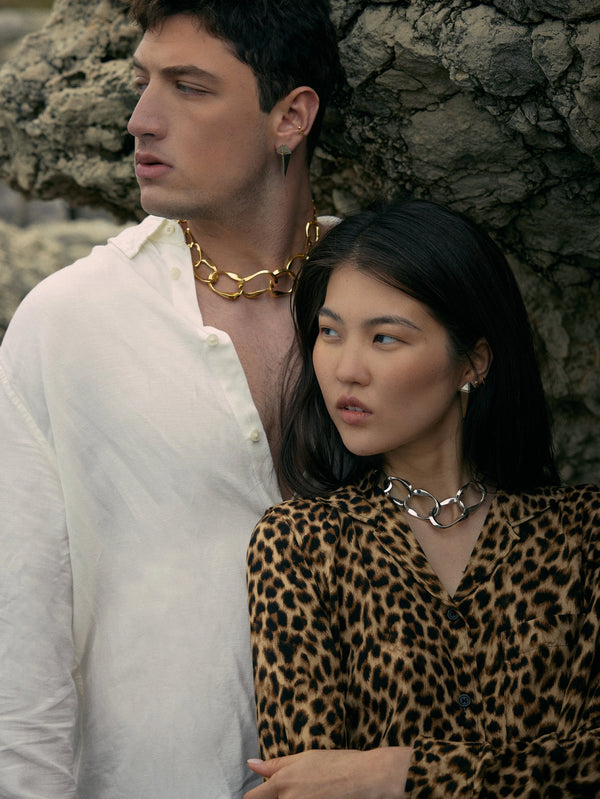 MISHKA - KOLYE - Aura Necklace - Silver - shopi go'da!.