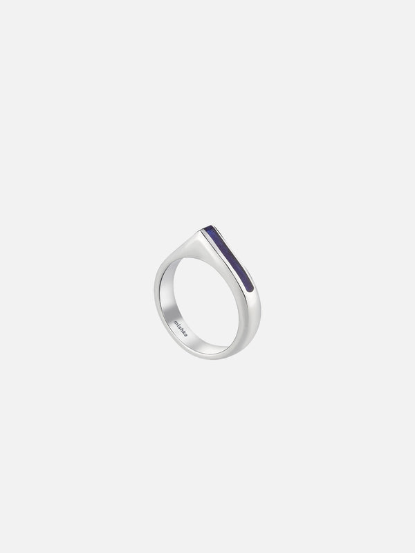 MISHKA - YÜZÜK - Blue Edge Ring  - Silver - shopi go'da!.