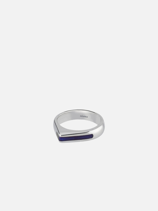 MISHKA - YÜZÜK - Blue Edge Ring  - Silver - shopi go'da!.