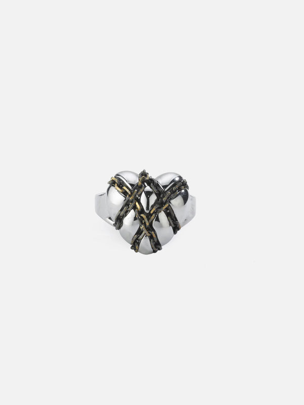 MISHKA - YÜZÜK - Chained Love Ring - Silver - shopi go'da!.