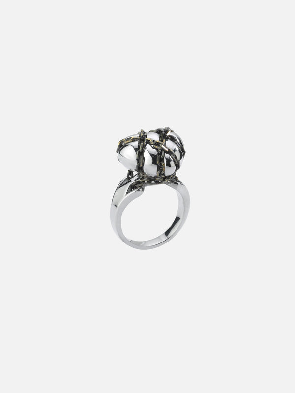 MISHKA - YÜZÜK - Chained Love Ring - Silver - shopi go'da!.