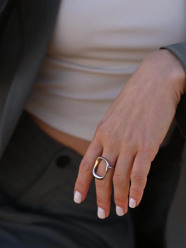MISHKA - YÜZÜK - Wave Ring - Silver - shopi go'da!.
