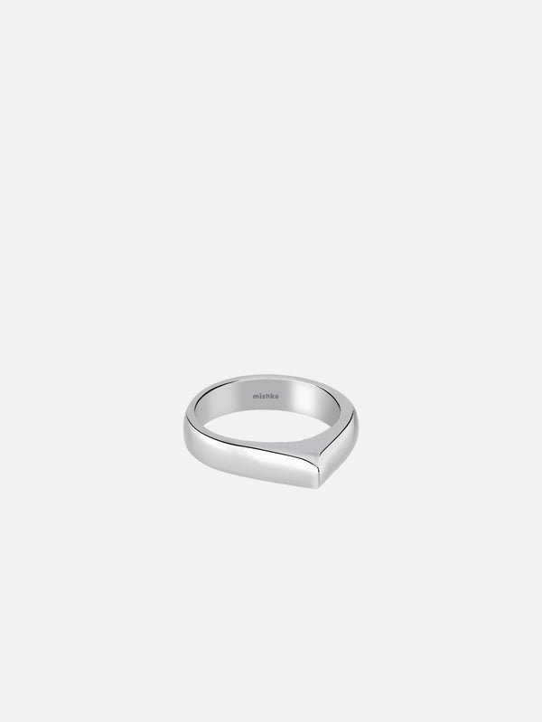MISHKA - YÜZÜK - Simple Edge Ring - Silver - shopi go'da!.