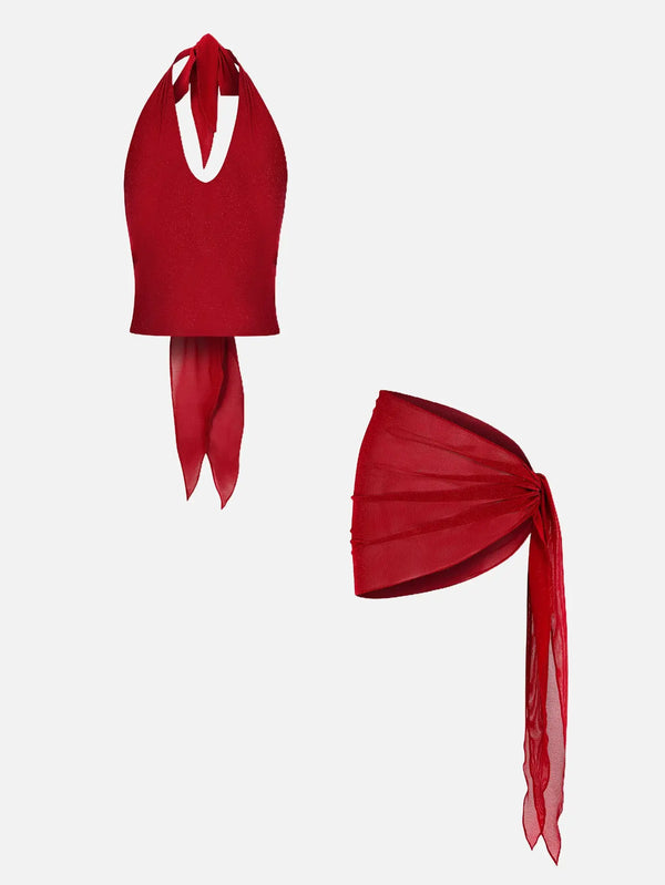MI MAGIC LOVE Muse Red Glitter Set – Red Glitter, iki parçalı, önden görünüm
