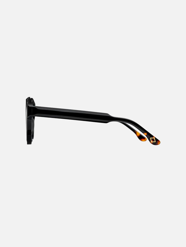 CHARLIEMAX MILANO Ripa N1 – siyah, tortoiseshell uçlar, yan görünüm
