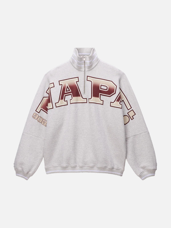 NAPAPIJRI - SWEATSHIRT - PDF x Napapijri French Terry Sweatshirt - Nature Grey - shopi go'da!.